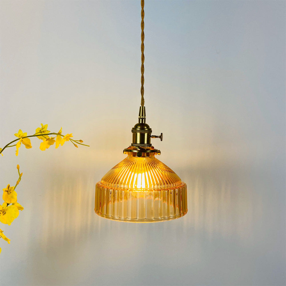 Vintage Retro Glass Shade Pendant Lamp | Kalsten