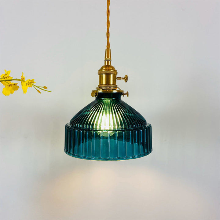 Vintage Retro Glass Shade Pendant Lamp | Kalsten