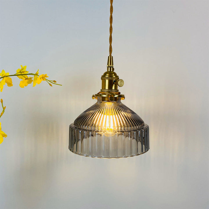 Vintage Retro Glass Shade Pendant Lamp | Kalsten