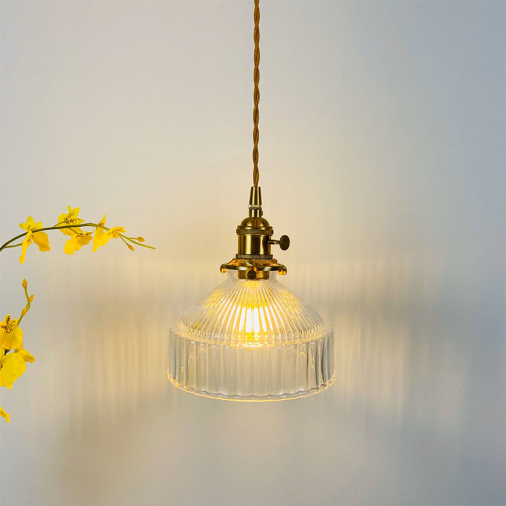 Vintage Retro Glass Shade Pendant Lamp | Kalsten