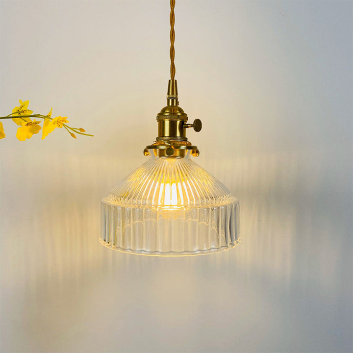Vintage Retro Glass Shade Pendant Lamp | Kalsten
