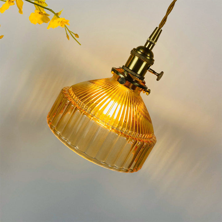 Vintage Retro Glass Shade Pendant Lamp | Kalsten