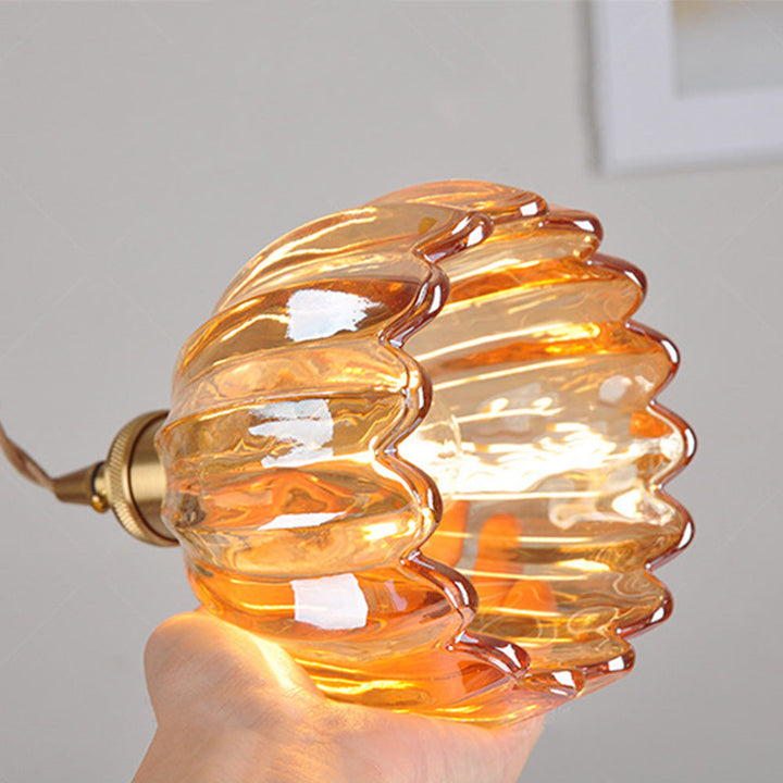 Mid-Century Flower Shade Clear Pendant Light | Kalsten