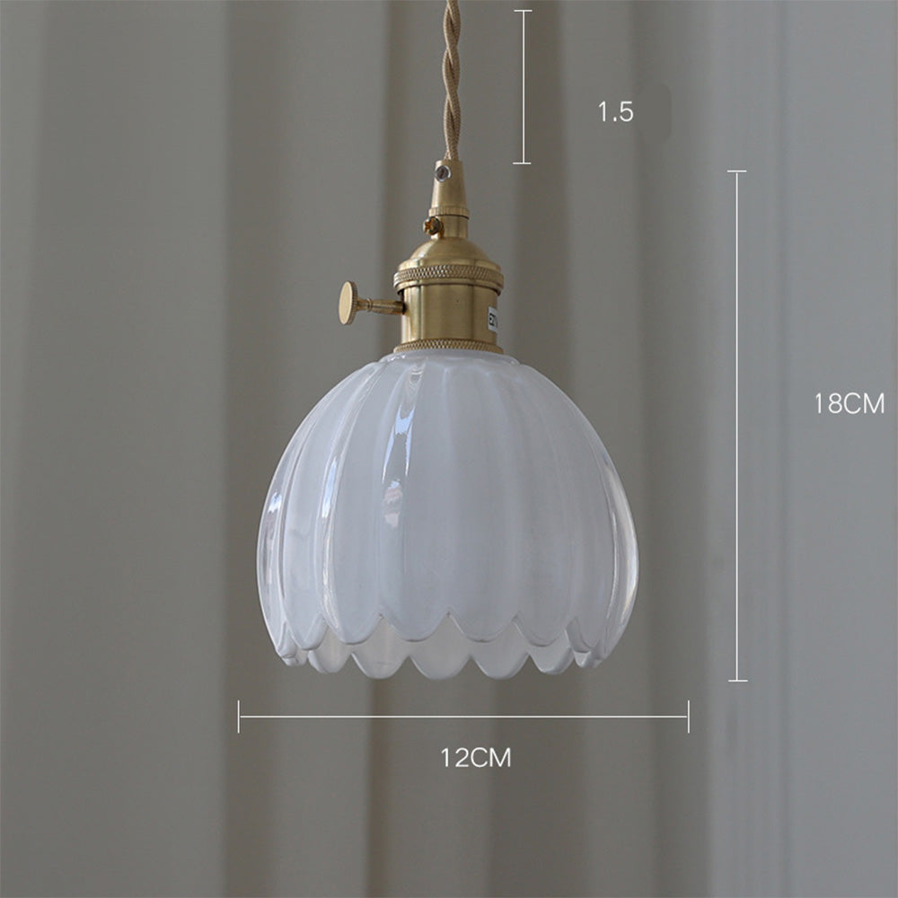 Mid-Century Flower Shade Clear Pendant Light | Kalsten