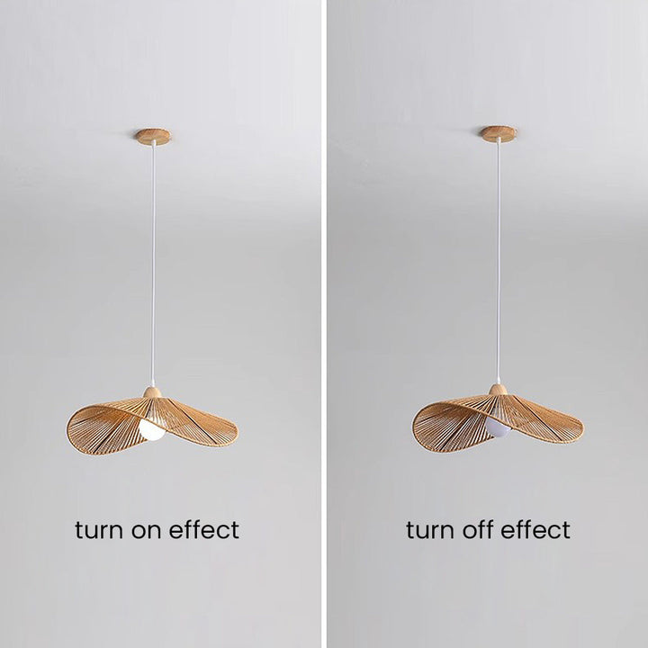 Natural Minimalist Rattan Pendant Light | Kalsten