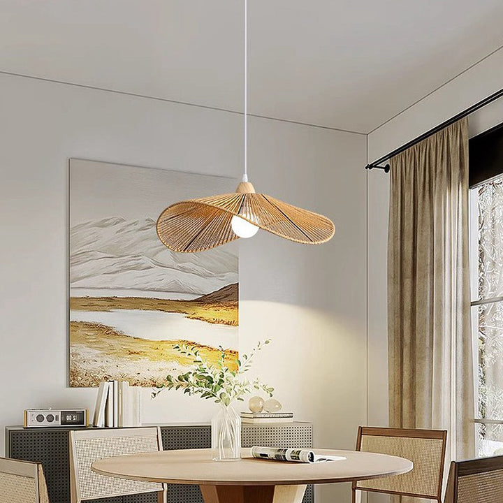 Natural Minimalist Rattan Pendant Light | Kalsten