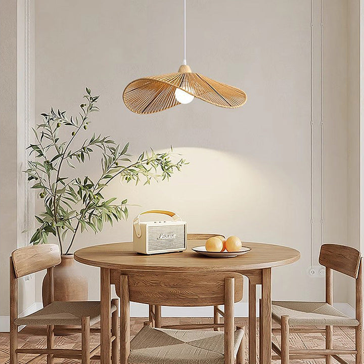 Natural Minimalist Rattan Pendant Light | Kalsten