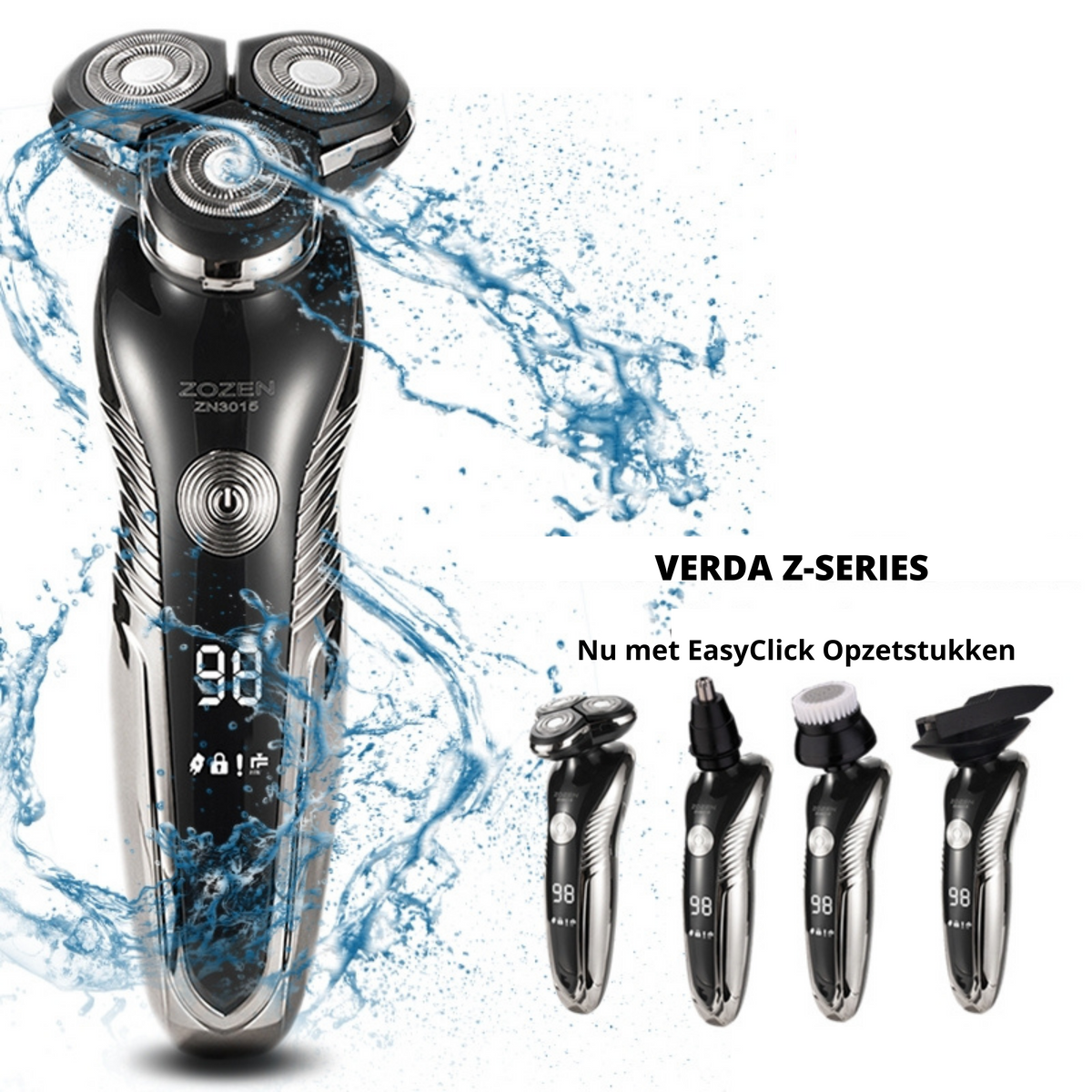 Skanto | Rechargeable Wet & Dry Electric Shaver for Men – Waterproof Grooming with LCD Display