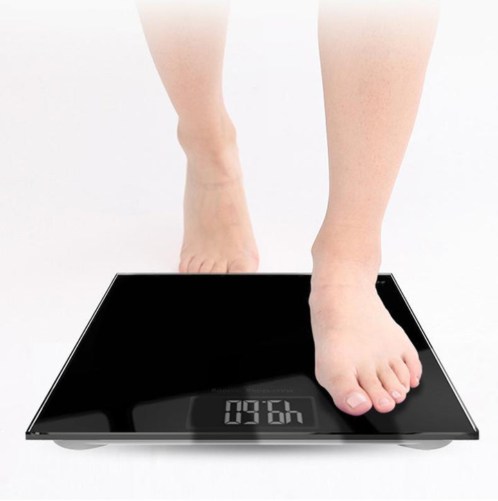 Body scale made of tempered glass (150 kg) Black - Electronic | Kalsten