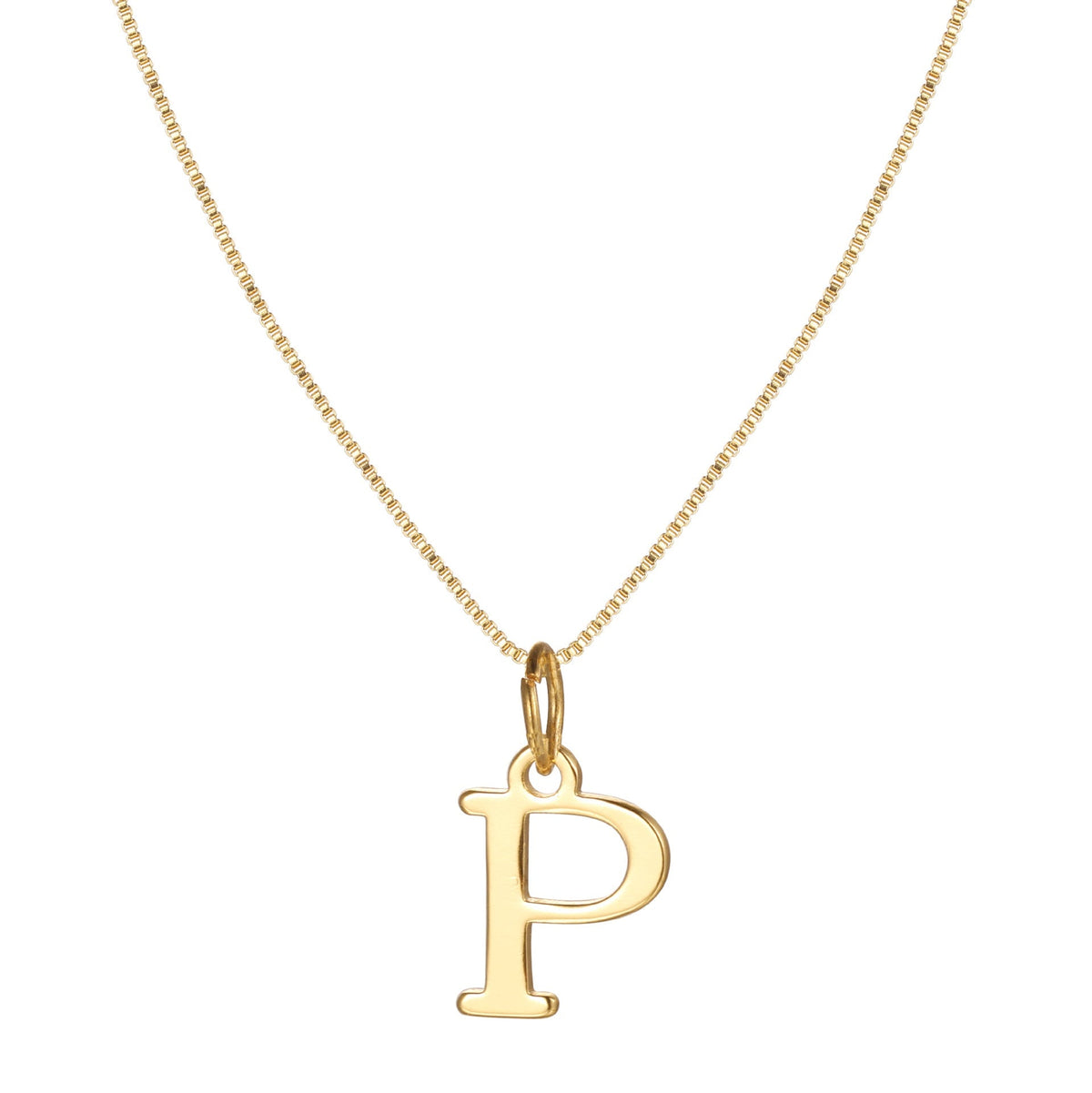 Skanto | 14k Minimal Serif Initial Necklace