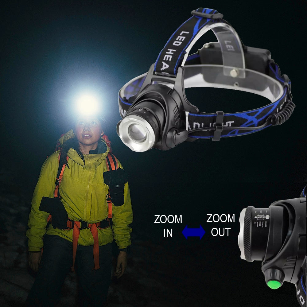 Headlamp 1800 Lumen with adjustable focus and zoom | Kalsten