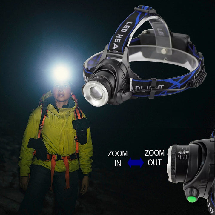 Headlamp 1800 Lumen with adjustable focus and zoom | Kalsten