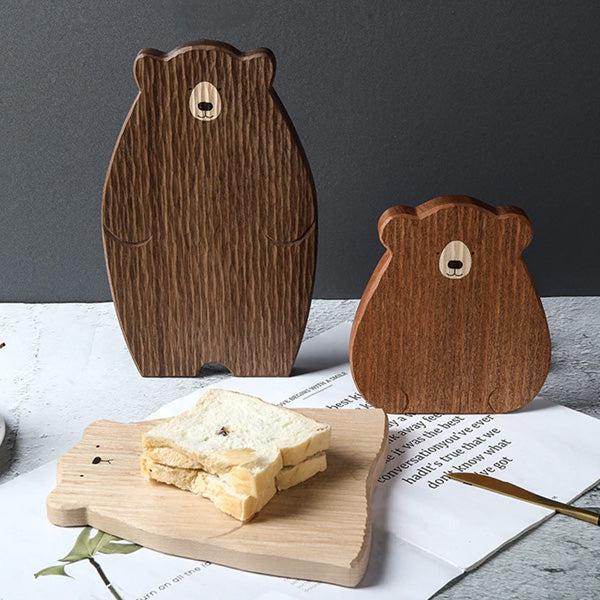 Papa Baby Mama Bear Wooden Serving Plate Cutting Board | Kalsten