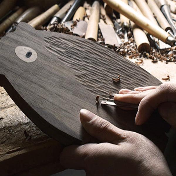 Papa Baby Mama Bear Wooden Serving Plate Cutting Board | Kalsten