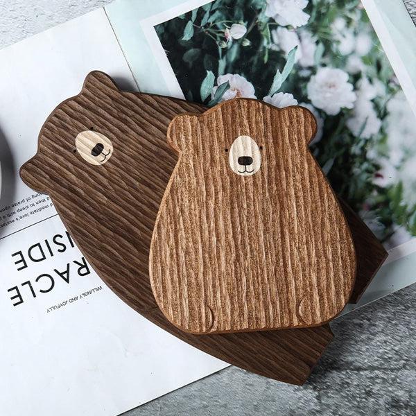Papa Baby Mama Bear Wooden Serving Plate Cutting Board | Kalsten