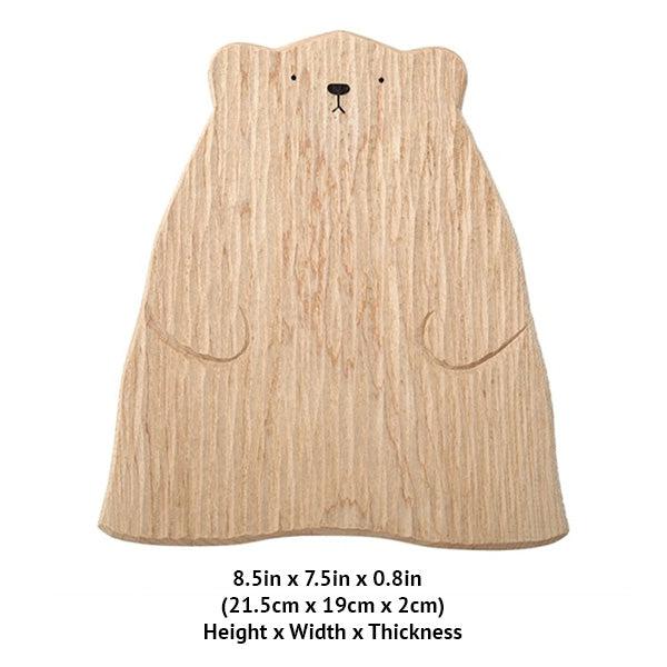 Papa Baby Mama Bear Wooden Serving Plate Cutting Board | Kalsten