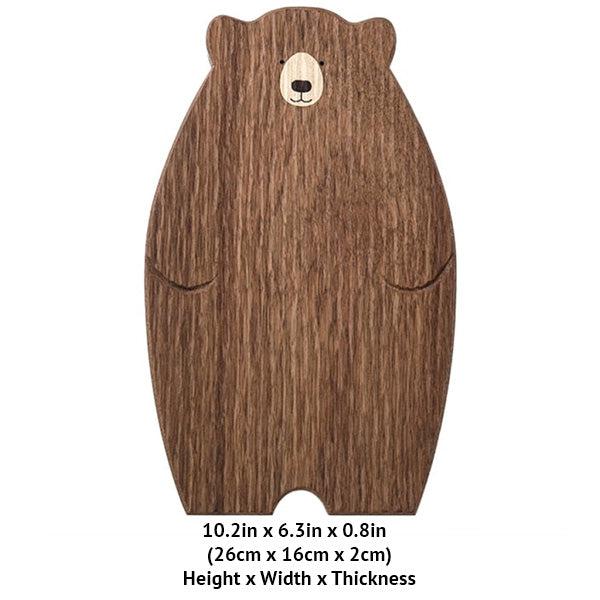 Papa Baby Mama Bear Wooden Serving Plate Cutting Board | Kalsten