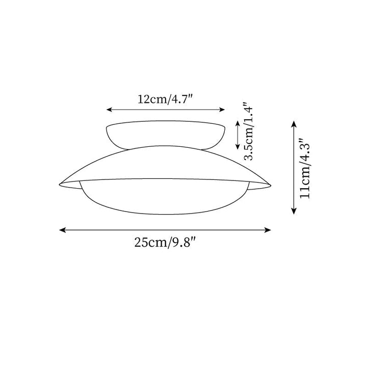 Ceiling Light Metal Dome 9.8 in LED Green Brown Bathroom Kitchen Flush Mount Fixture | Kalsten