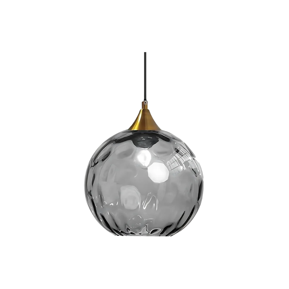 Pendant Light Ripple Glass 7.9 in Sphere Adjustable Dining Room Kitchen Hanging Ceiling Lamp Modern Nordic Minimalist Fixture | Kalsten