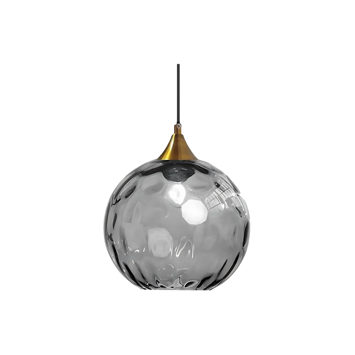 Pendant Light Ripple Glass 7.9 in Sphere Adjustable Dining Room Kitchen Hanging Ceiling Lamp Modern Nordic Minimalist Fixture | Kalsten