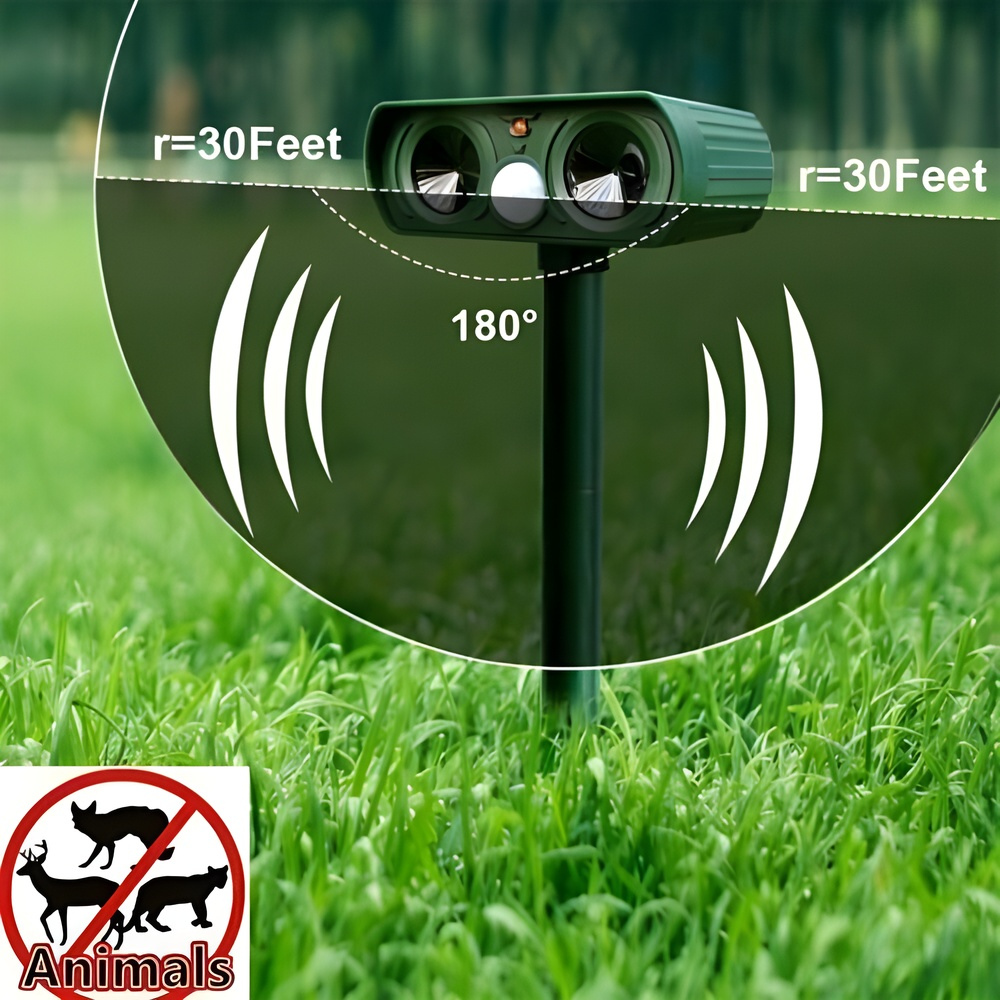 Solar Ultrasonic Outdoor Pest Repeller Motion Activated Kalsten