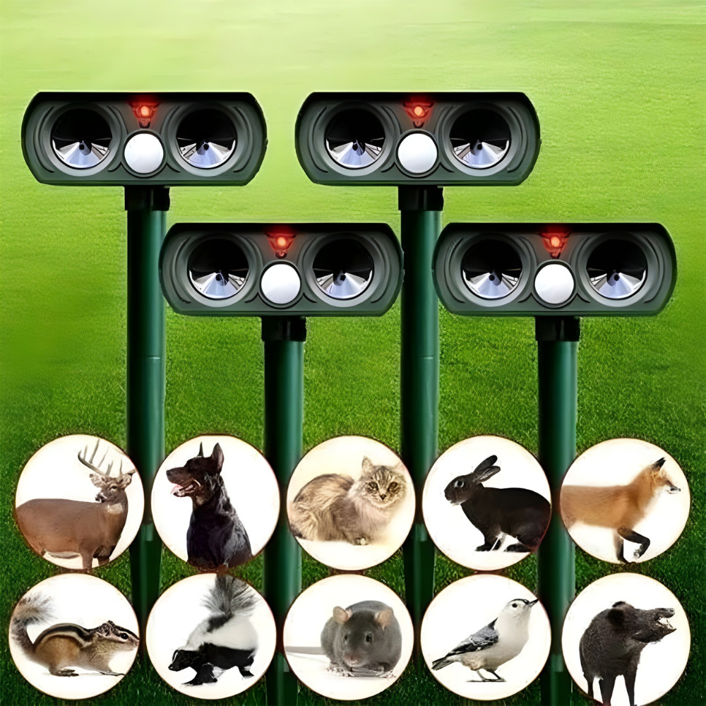 Solar Ultrasonic Outdoor Pest Repeller Motion Activated Kalsten