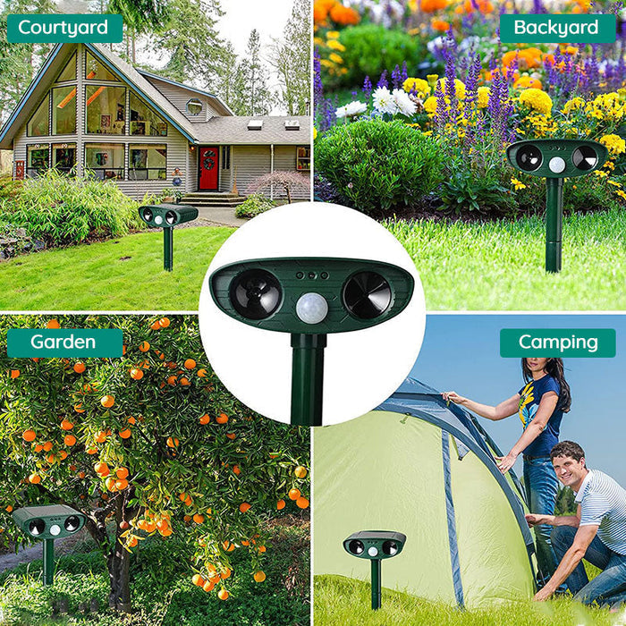 Kalsten | Raccoon Outdoor Ultrasonic Repeller - Solar-powered Ultrasonic Animal and Pest Control - Get rid of raccoons within 48 hours