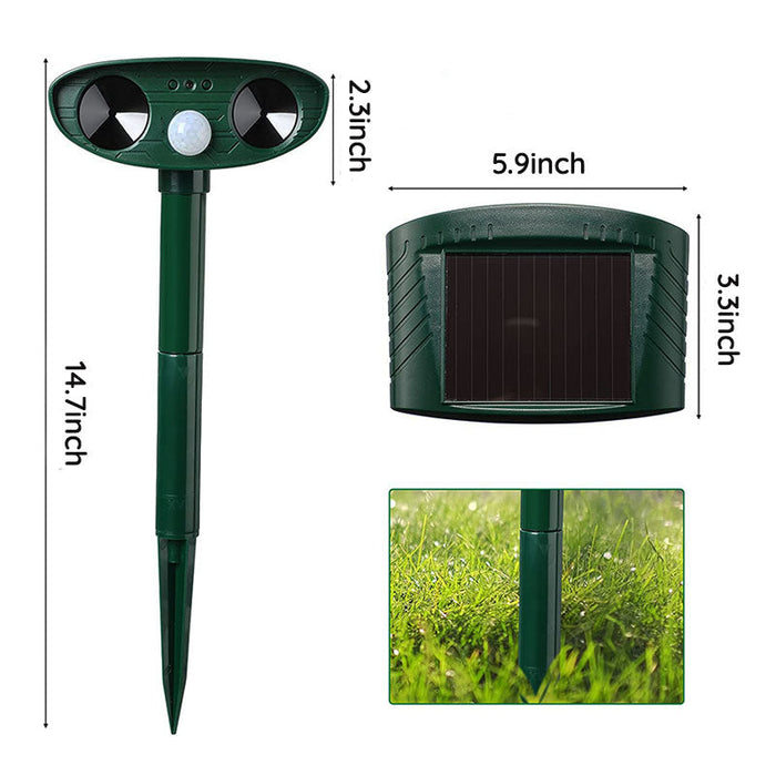 Kalsten | Raccoon Outdoor Ultrasonic Repeller - Solar-powered Ultrasonic Animal and Pest Control - Get rid of raccoons within 48 hours