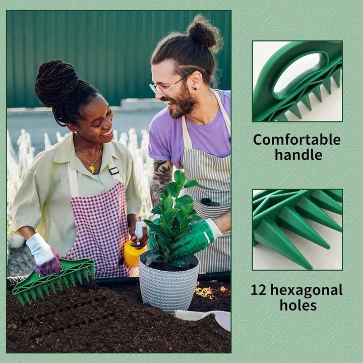 Kalsten | Plant dibber with 12-hole template – Easy even seed sowing
