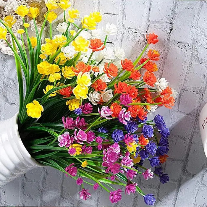 Kalsten | Low-maintenance artificial outdoor flowers – Realistic and UV-resistant (7-pack)