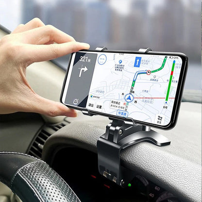 Skanto | Car Phone Holder with Adjustable Mount for Dashboard and Windshield - Universal Fit for Smartphones and GPS Devices
