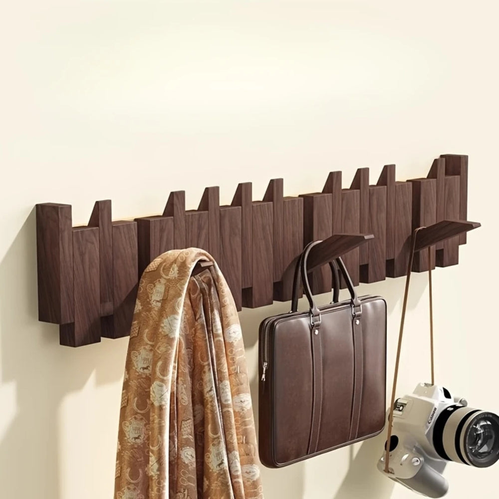 Kalsten | Piano Foldable Wooden Flip Hook Wall Rack