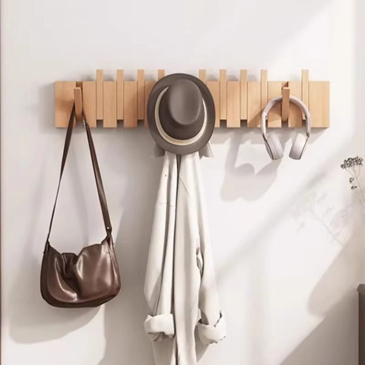 Kalsten | Piano Foldable Wooden Flip Hook Wall Rack