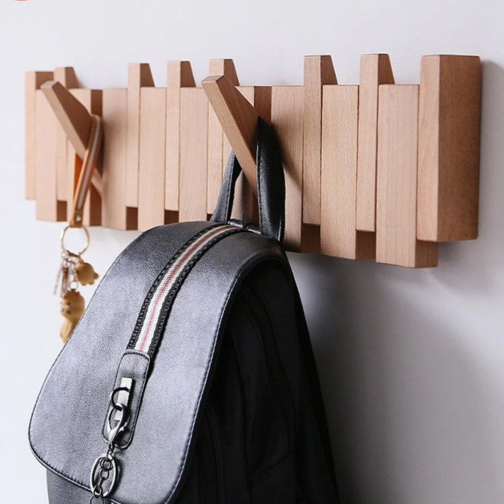 Kalsten | Piano Foldable Wooden Flip Hook Wall Rack