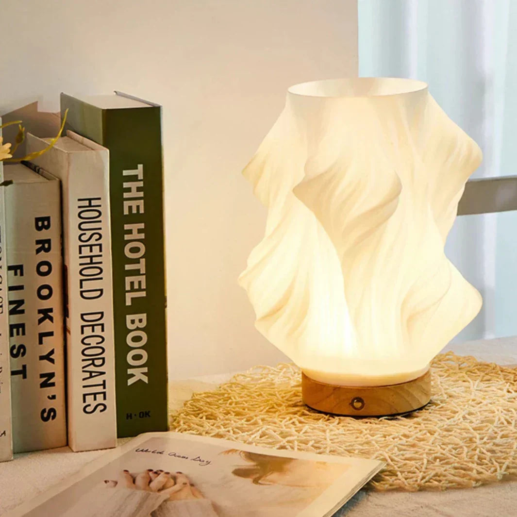 LunaSwirl | Luxury Modern Swirl LED Table Lamp – Elegant Ambient Lighting | Kalsten