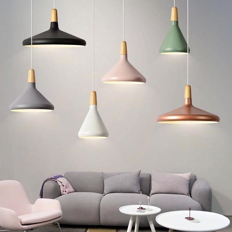 Contemporary Conical Colorful Metal Pendant Lamp | Kalsten