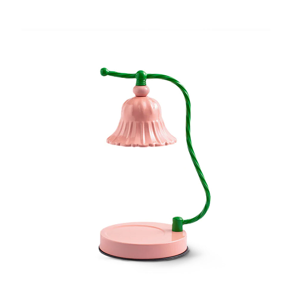 BloomAura – Charming Pink Glass Table Lamp | Kalsten