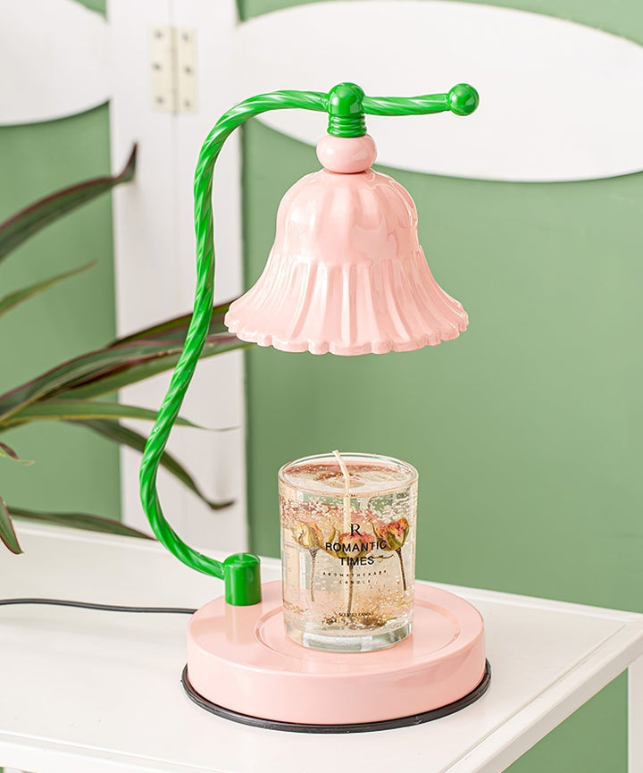 BloomAura – Charming Pink Glass Table Lamp | Kalsten