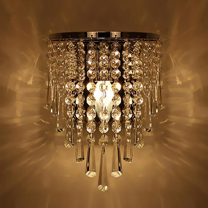 Kalsten | Modern Chrome Crystal Drop Wall Lamps