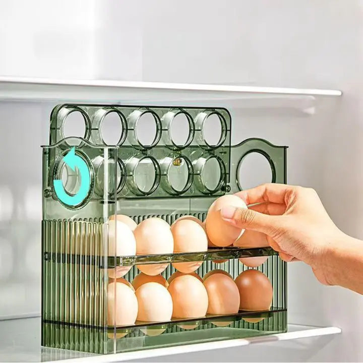 Kalsten | Space-saving egg container with flip lid and freshness indicator