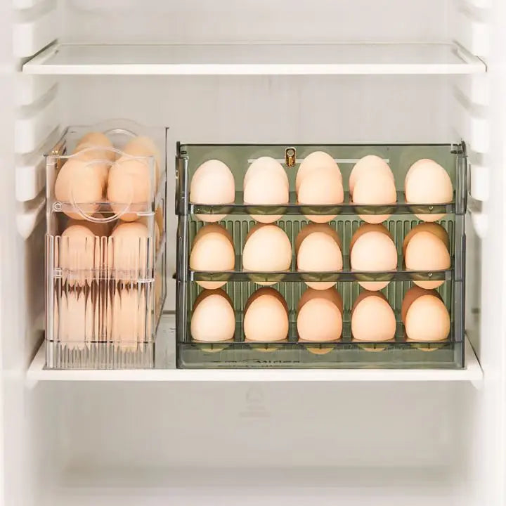 Kalsten | Space-saving egg container with flip lid and freshness indicator