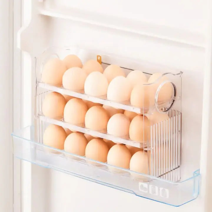 Kalsten | Space-saving egg container with flip lid and freshness indicator