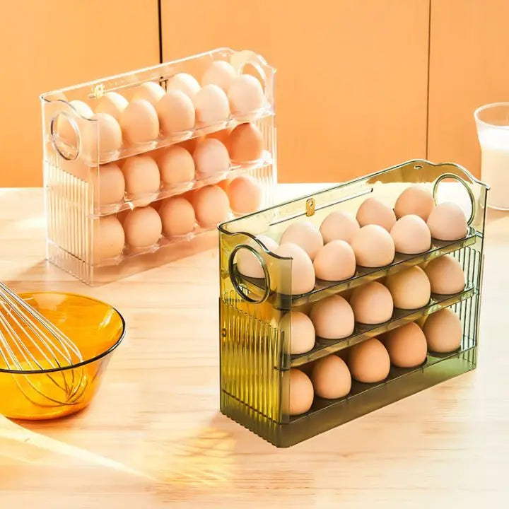 Kalsten | Space-saving egg container with flip lid and freshness indicator