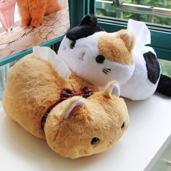 Plush Cat Tissue Box Cover | Kalsten