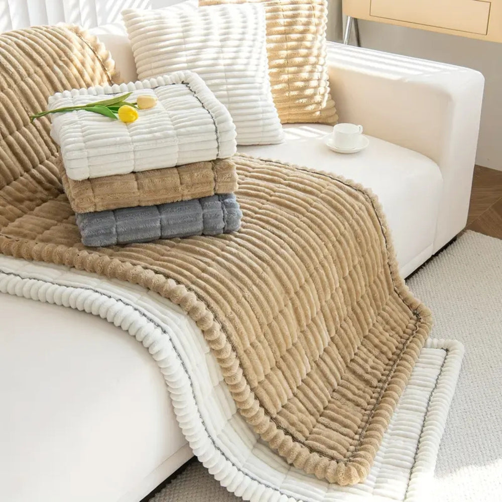 Plush Sofa Cushion Cover
