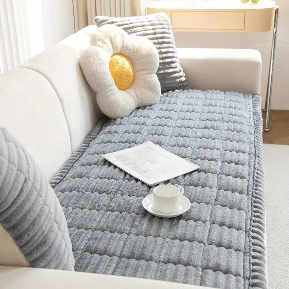 Plush Sofa Cushion Cover