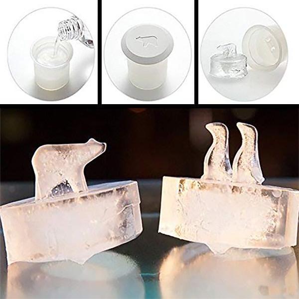 Polar Bear Penguin Ice Molds (Set of 2) | Kalsten
