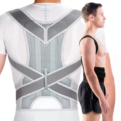 Skanto | Posture Correcting Back Brace – Adjustable Lumbar Support Belt for Back Pain Relief & Spine Alignment | Unisex UK
