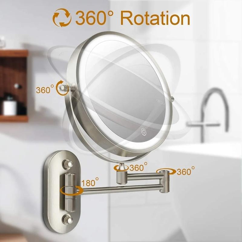 LED cosmetic mirror with magnification & USB battery | Kalsten