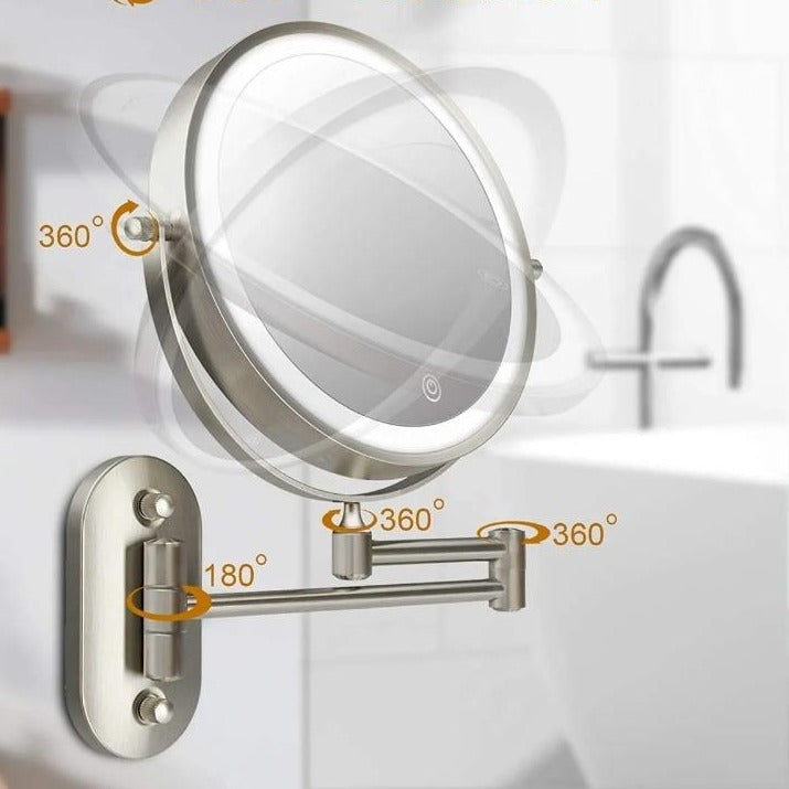 Rechargeable Torch Lamp with Mirror for Bathroom and Cosmetic Use